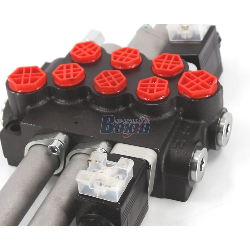 P40-BOT-BQTW1-DCOT Solenoid and Cable 3 Spool Monoblock Valve detail image